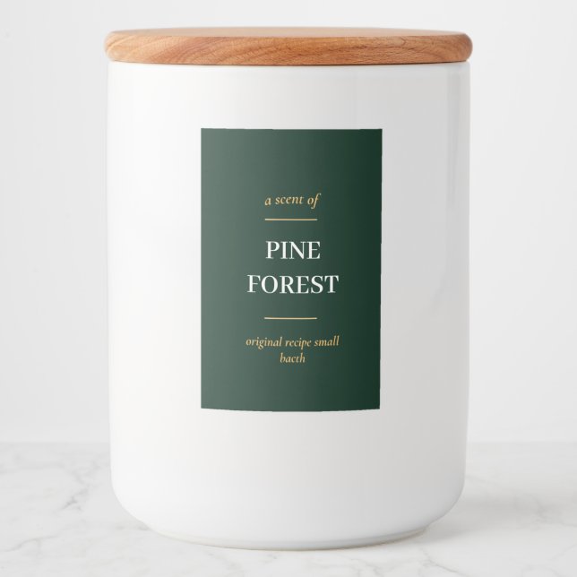 ÉTIQUETTE POUR BOCAUX SIMPLE BOÎTE VERTE SOMBRE MINIMALE MODERNE (Devant)