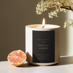 ÉTIQUETTE POUR BOCAUX SIMPLE CANDLE MODERNE MODERNE MINIMAL GRISSE NOIR