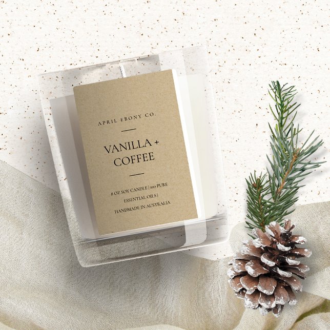 ÉTIQUETTE POUR BOCAUX SIMPLE ÉLÉGANT KRAFT RUSTIQUE MINIMAL MODERNE (Créateur téléchargé)