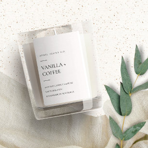 ÉTIQUETTE POUR BOCAUX SIMPLE ÉLÉGANT ROSE BLANC MINIMAL MODERNE BOUGIE