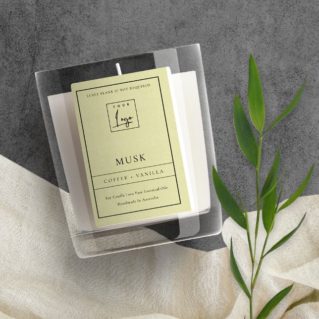 ÉTIQUETTE POUR BOCAUX SIMPLE ÉLÉGANTE BOUGIE DE FRONTIÈRE DE LOGO MODERN (Créateur téléchargé)