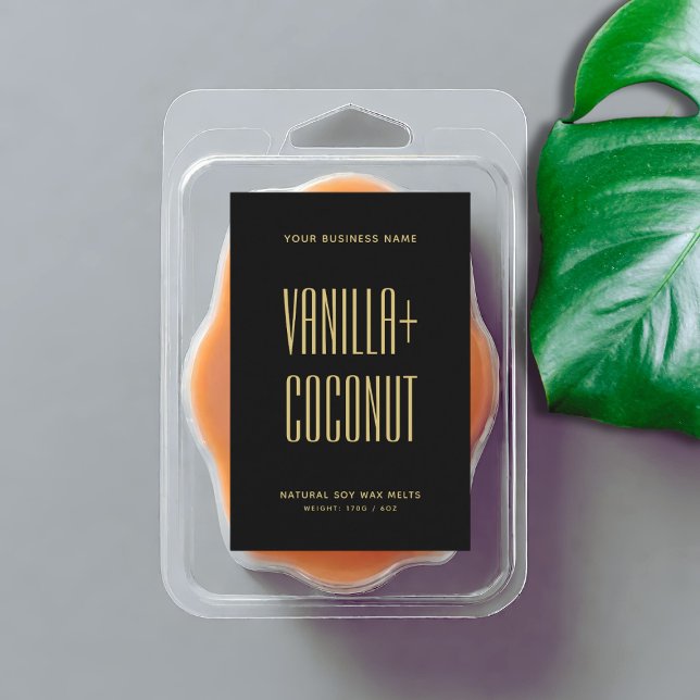 Étiquette Pour Bocaux Simple minimaliste, la cire de soja noir fond étiq (Créateur téléchargé)