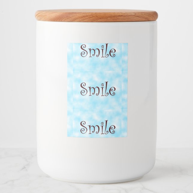 Étiquette Pour Bocaux Sourire (Devant)