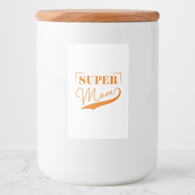 Étiquette Pour Bocaux Super Maman (Devant)