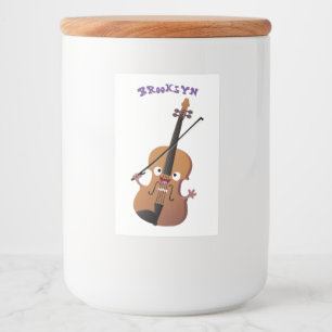 Étiquette Pour Bocaux Sympa drôle violon personnage de dessin animé