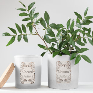 Étiquette Pour Bocaux Thème Brown Floral Mariage