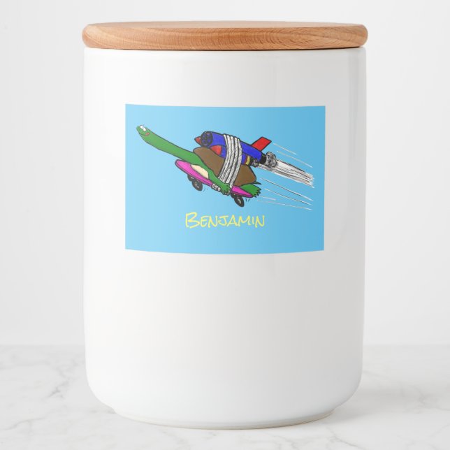 Étiquette Pour Bocaux Tortue volante (Devant)