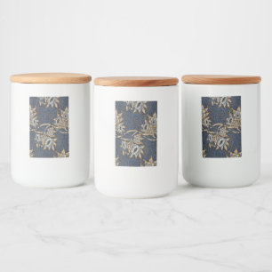 Étiquette Pour Bocaux Tulipe Saules Motif Bleu Floral de William Morris
