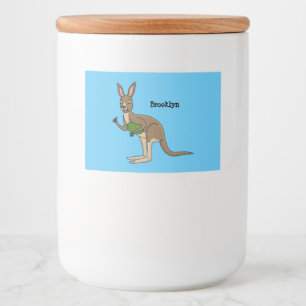 Étiquette Pour Bocaux Une jolie illustration de kangourou australien