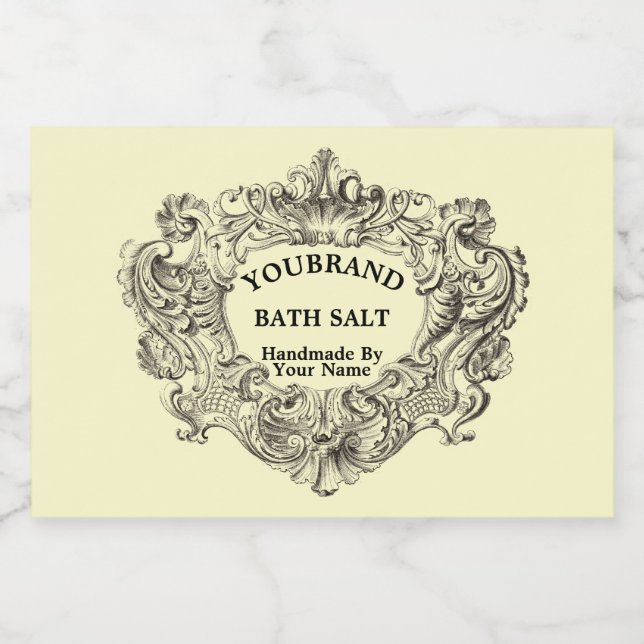 Étiquette Pour Bocaux Vintage baroque Rococo Modèle victorien (Étiquettes simples)