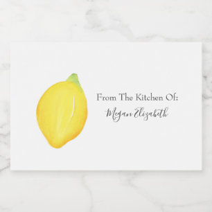 Étiquette Pour Bocaux Watercolor Lemon