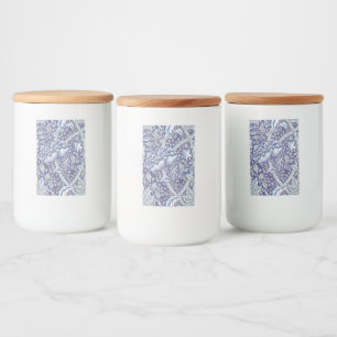 Étiquette Pour Bocaux William Morris Windrush motif floral bleu