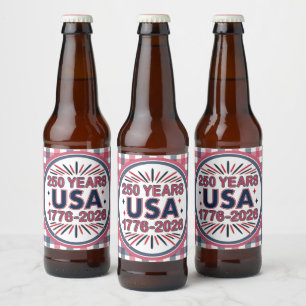 Étiquette Pour Bouteilles De Bière 250 ans USA Semiquinentenaire 1776-2026