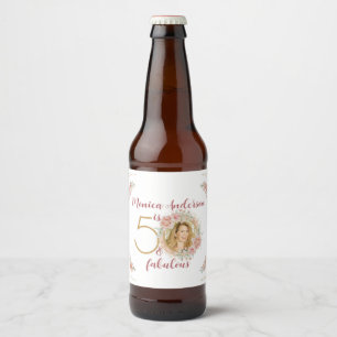 Étiquette Pour Bouteilles De Bière 50 et fabuleux 50e anniversaire Parties scintillan