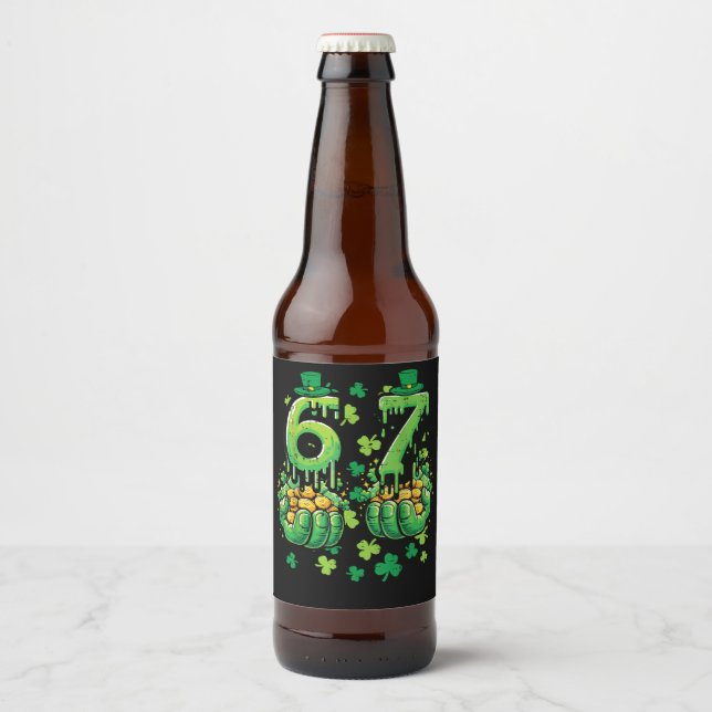 Étiquette Pour Bouteilles De Bière 6 7 St Patricks Day (Devant)