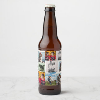 Étiquette Pour Bouteilles De Bière 9 Photo Collage personnalisé personnalisé