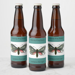 Étiquette Pour Bouteilles De Bière Aglaope infausta - Skeletoniseur feuille amande