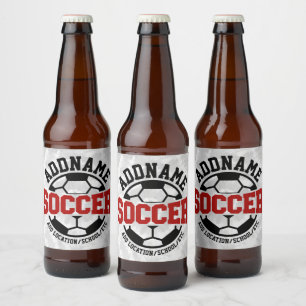 Étiquette Pour Bouteilles De Bière AJOUT PERSONNALISÉ NOM Joueur de football Cravate-