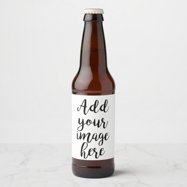 Étiquette Pour Bouteilles De Bière Ajouter sa propre image Bouteille de bière personn (Devant)