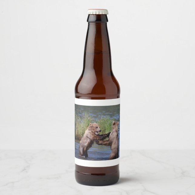 Étiquette Pour Bouteilles De Bière Alaska - Grizzly 5 (Devant)