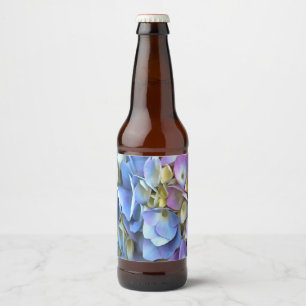 Étiquette Pour Bouteilles De Bière Arbuste bleu Hydrangea Arbuste Artistique Bossom