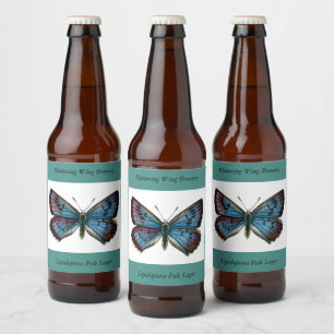 Étiquette Pour Bouteilles De Bière Arion glaucopsyche - Le Grand Papillon Bleu