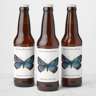 Étiquette Pour Bouteilles De Bière Arion glaucopsyche - Le Grand Papillon Bleu