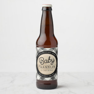 Étiquette Pour Bouteilles De Bière Baby shower de bison de bûcheron