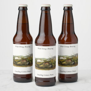 Étiquette Pour Bouteilles De Bière Baie d'Hudson (Collared Ungava) Lemming par Audubo