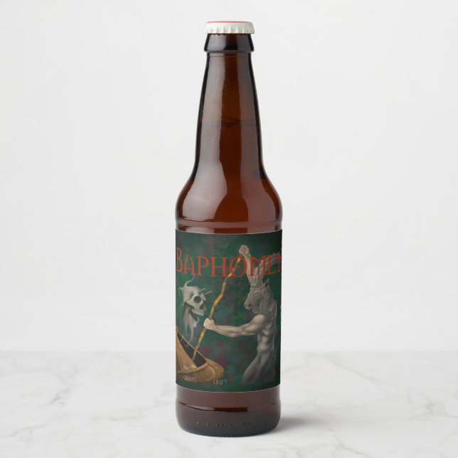 Étiquette Pour Bouteilles De Bière Baphomet (nom et style) (Devant)