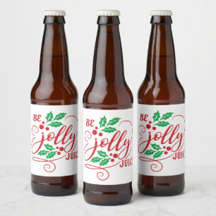 Étiquette Pour Bouteilles De Bière Be Jolly Juice Christmas Cheer Beer Botter