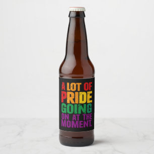 Étiquette Pour Bouteilles De Bière Beaucoup De Fierté Se Déroule En Ce Mois De Fierté