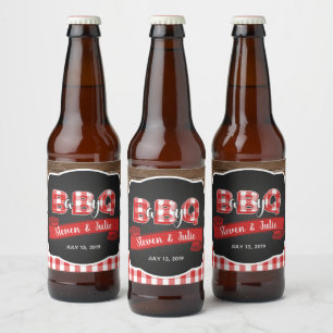 Étiquette Pour Bouteilles De Bière Bébé Q Étiquette bouteille de bière - Rouge