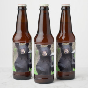 Étiquette Pour Bouteilles De Bière Belle Ours Noir
