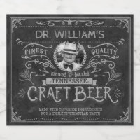 Bière d'artisanat vintage Brasseur personnalisé No