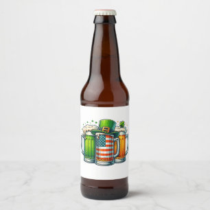 Étiquette Pour Bouteilles De Bière Bière irlandaise Irlande Fête de la Saint-Patrick