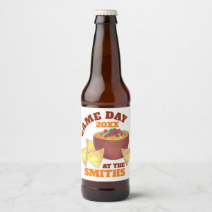 Étiquette Pour Bouteilles De Bière Big Football Jeu Tailgate Party Chips Fromage Dip