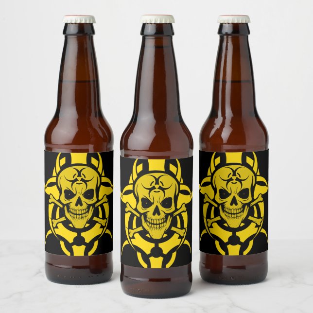 Étiquette Pour Bouteilles De Bière Bio Danger Danger Dosage Toxique (Bouteilles)