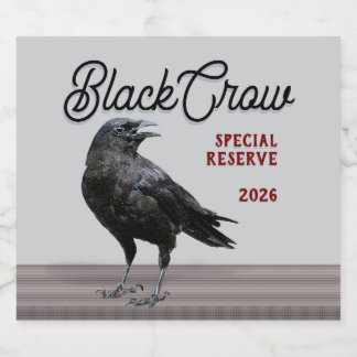 Étiquette Pour Bouteilles De Bière Black Crow Brand Bottle Label