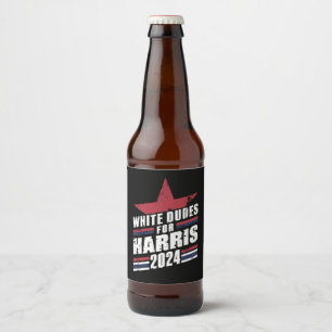 Étiquette Pour Bouteilles De Bière Blancs pour Kamala Harris 2024