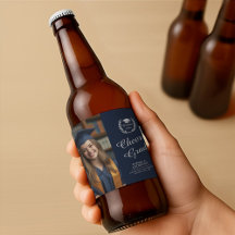 Bleu marine Acclamations au diplômé Photo Couronne