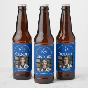 Étiquette Pour Bouteilles De Bière Bleu Ostéopathie Médicale School Graduation Party