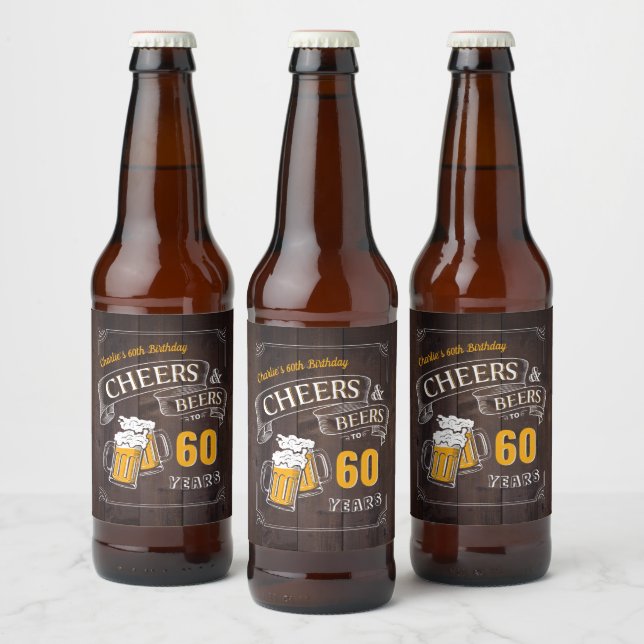 Étiquette Pour Bouteilles De Bière Bois Bravo Et Bières À Tout Âge Anniversaire (Bouteilles)