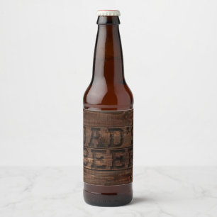 Étiquette Pour Bouteilles De Bière Bois sculpté foncé Brown Bière papa