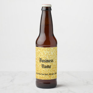 Étiquette Pour Bouteilles De Bière Boisson Modèle de script de calligraphie de Partie