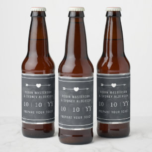 Étiquette Pour Bouteilles De Bière Bokeh   Enregistrer La Date   Étiquette de bière  