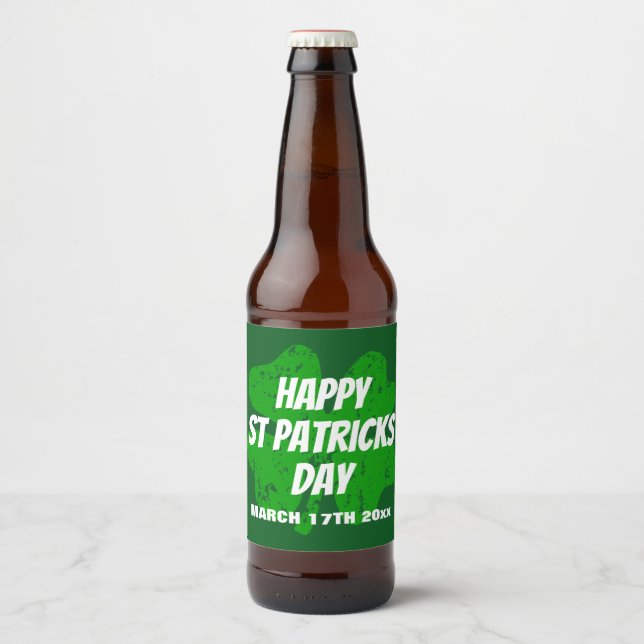 Étiquette Pour Bouteilles De Bière Bouteille de bière Jour de la Saint Patrick sur me (Devant)