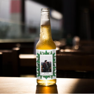 Étiquette Pour Bouteilles De Bière Branches de l'arbre d'hiver Mariage photo