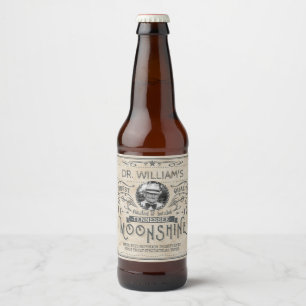 Étiquette Pour Bouteilles De Bière Brasseur vintage de coutume de médecine de