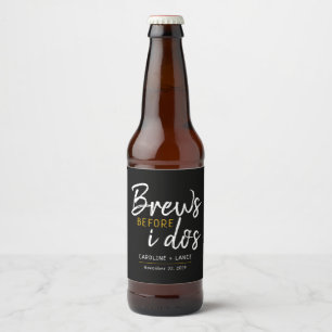 Étiquette Pour Bouteilles De Bière Brews Before I Do's Co-Ed Wedding shower